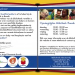 Achterkant flyer 'Boekstart'(in de vorm v.e. boek).