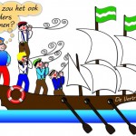 Plaatje 5: 'Vertrouwend op eigen kracht' Stripverhaal Expeditie Columbus