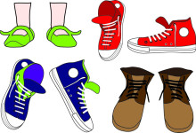 Detail uit het logo: ‘Kind en Muziek’: schoenen