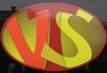 Logo op bus van dichtbij