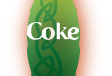 Coca Cola fles met Keltisch motief