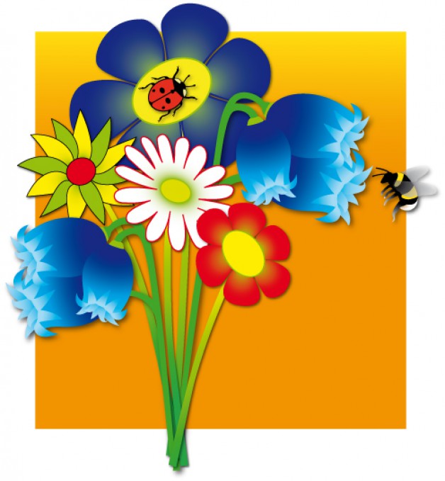 Bloemen en Hommel